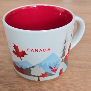 Red and White Canadian Souvenir Mug